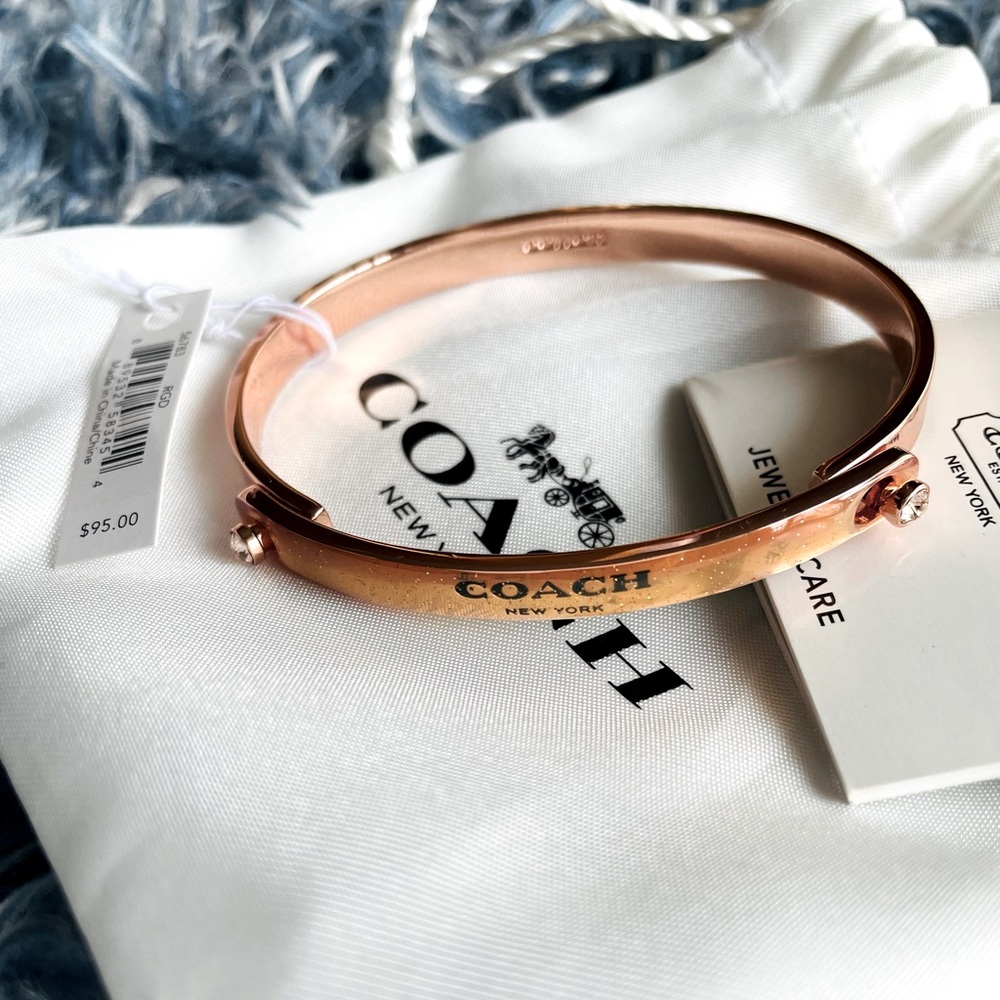 Daisy Rivet Coach Tension Bangle Rosegold
